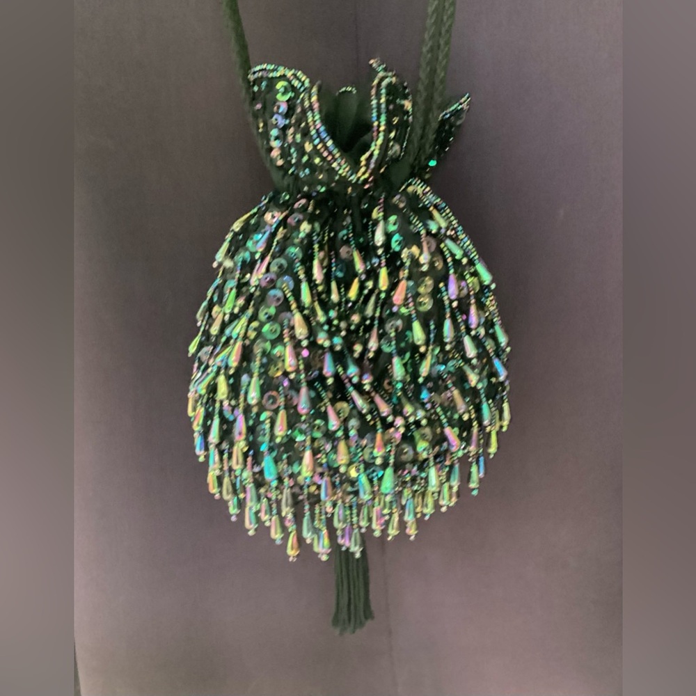 Iridescent Sequin Beaded Evening Bag